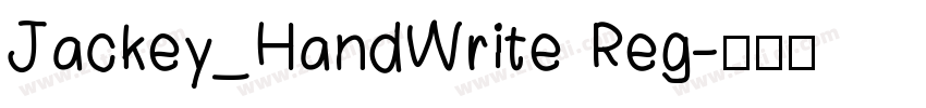 Jackey_HandWrite Reg字体转换